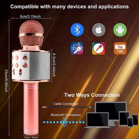 img 2 attached to Wireless Bluetooth Microphone Portable YouTube Rose