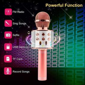 img 1 attached to Wireless Bluetooth Microphone Portable YouTube Rose