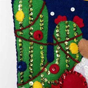 img 2 attached to Bucilla Applique Stocking Christmas Round Up