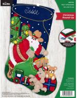 bucilla applique stocking christmas round up logo