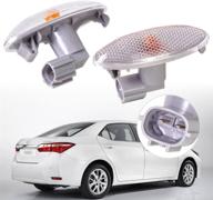 enhance safety and style: beler amber fender side marker turn signal light for toyota corolla auris yaris rav4 logo