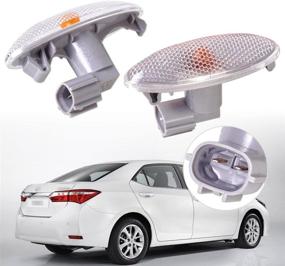 img 4 attached to Enhance Safety and Style: beler Amber Fender Side Marker Turn Signal Light for Toyota Corolla Auris Yaris RAV4