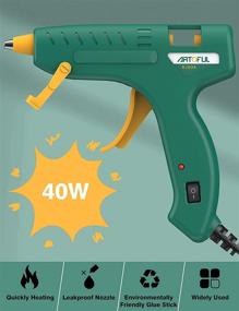 img 4 attached to 🔥 ARTOFUL Hot Glue Gun Kit: 40W Mini Hot Melt Gun + 20 Glue Sticks + 3 Finger Protectors - Perfect for DIY Crafts and Quick Repairs at Home