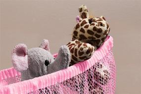 img 1 attached to Оптимизированный розовый огромный детский гамак для организации игрушек