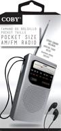 📻 coby cr-203-slv compact am/fm radio, silver logo