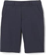 comfortable and versatile french toast boys' big flat front performance stretch short: a perfect choice for active boys! logo