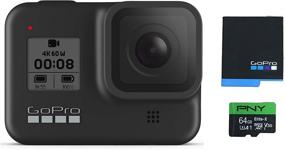 img 4 attached to 📷 GoPro HERO8 Black Waterproof Action Camera with Touchscreen - 4K Ultra HD Video, 12MP Photos, 1080p Live Stream, Accessory Bundle with Extra GoPro USA Batteries and PNY 64GB U3 microSDHC Card