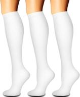 🧦 compression socks for women & men circulation (3 pairs) - optimal support for running, nurses, recovery, cycling, and flight логотип