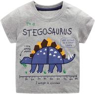 детская одежда для мальчиков "stegosaurus": футболки с круглым вырезом с короткими рукавами с узором динозавра на верхней одежде, майках и рубашках. логотип