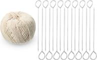 🦃 willbond poultry lacing kit: 17-piece set for perfectly trussed turkey & meat roasting - includes 6 inch lacers, barbecue skewers, cooking twine & string - must-have grilling supplies логотип