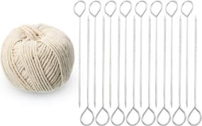 img 4 attached to 🦃 WILLBOND Poultry Lacing Kit: 17-Piece Set for Perfectly Trussed Turkey & Meat Roasting - Includes 6 Inch Lacers, Barbecue Skewers, Cooking Twine & String - Must-Have Grilling Supplies