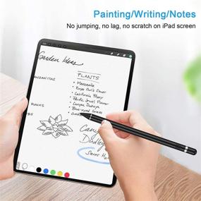 img 3 attached to 🖊️ Black Stylus Pen for Touch Screens - Digital Active Pencil with Fine Point Precision - Compatible with iPhone, iPad, and Other Tablets