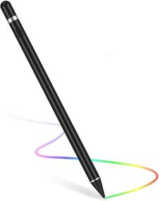 img 4 attached to 🖊️ Black Stylus Pen for Touch Screens - Digital Active Pencil with Fine Point Precision - Compatible with iPhone, iPad, and Other Tablets