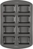 🍞 wilton perfect results 8-cavity mini loaf pan with non-stick coating logo