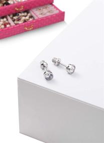 img 3 attached to Earrings Zirconia Hypoallergenic Stainless Sensitive