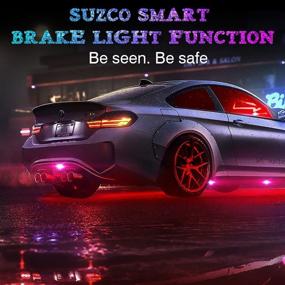 img 1 attached to Suzco 10-Pods Trucks LED Neon Underglow Rock Lights Kit + Interior Light Kit - Sync Music & Multicolor, Waterproof 12V