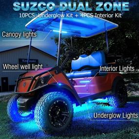 img 2 attached to Suzco 10-Pods Trucks LED Neon Underglow Rock Lights Kit + Interior Light Kit - Sync Music & Multicolor, Waterproof 12V