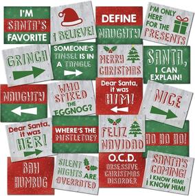 img 4 attached to 🎄 Christmas Photo Booth Props - 20 Designs, 8x10, Double Sided, Christmas Photo Booth Signs, Holiday Props for Photo Booths