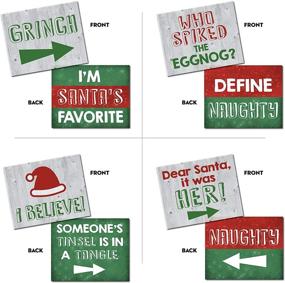 img 2 attached to 🎄 Christmas Photo Booth Props - 20 Designs, 8x10, Double Sided, Christmas Photo Booth Signs, Holiday Props for Photo Booths