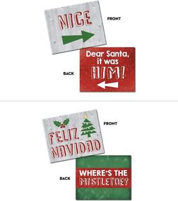 img 1 attached to 🎄 Christmas Photo Booth Props - 20 Designs, 8x10, Double Sided, Christmas Photo Booth Signs, Holiday Props for Photo Booths