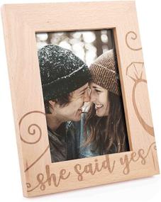 img 1 attached to 💍 Engagement Wooden Picture Frame - She Said Yes by GSM Brands