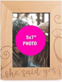 img 3 attached to 💍 Engagement Wooden Picture Frame - She Said Yes by GSM Brands