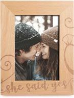 💍 engagement wooden picture frame - she said yes by gsm brands логотип