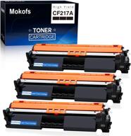 mokofs compatible toner cartridge replacement for hp 17a cf217a - black (3 pack) | designed for hp laserjet pro m102w m102a, mfp m130nw m130fw m130fn m130a printer logo