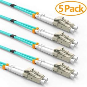 img 4 attached to 🔌 Fiber Patch Cable: VANDESAIL 10G LC to LC Multimode OM3 Duplex 50/125 OFNP – 2M, OM3-5Pack