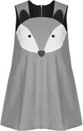 adorable girls’ fox dress: corduroy ruffles & cartoon cotton – perfect for spring and fall! logo