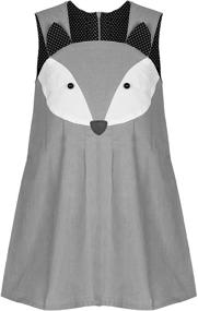 img 4 attached to Adorable Girls’ Fox Dress: Corduroy Ruffles & Cartoon Cotton – Perfect for Spring and Fall!