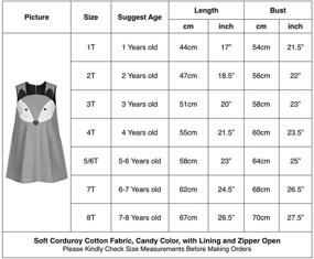 img 2 attached to Adorable Girls’ Fox Dress: Corduroy Ruffles & Cartoon Cotton – Perfect for Spring and Fall!