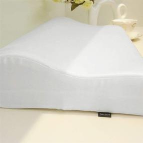 img 2 attached to 🌙 THXSILK 19 Momme Mulberry Silk Pillowcase - Premium Cover for Contour Memory Foam and Latex Pillows - Cervical Support - Washable - Natural White - 20" x 12" x 3.9"/2.7" - Pack of 1