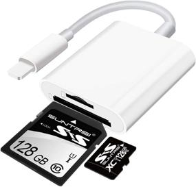 img 3 attached to SD Card Reader for iPhone, iPad, Camera - Dual Card Slot Memory Card Reader - Supports SD and TF Card - Trail Camera Viewer - SD Card Adapter - Portable Micro SD Card Reader - No Application Required - Plug and Play