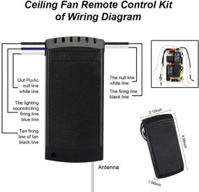 img 2 attached to Enhance Your Ceiling Fan Experience with QIACHIP Universal Wireless Remote Control Kit – Black and White, Small