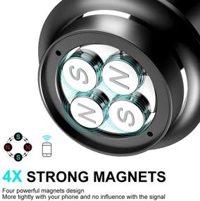 img 3 attached to Cafele Magnetic Phone Car Mount - 360° Rotation Dashboard Holder with Aromatherapy Tablets - Universal Magnet Cradle for iPhone, Samsung, Google Pixel, LG, Huawei - Black