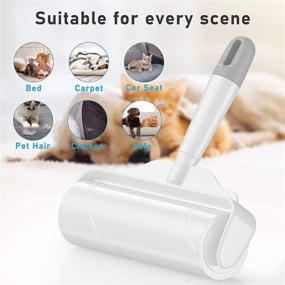 img 2 attached to Portable Lint Remover: Efficient Clothes & Furniture Cleaning Tool - Includes 6 Rollers with 60 Sheets Each