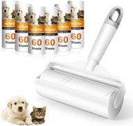 portable lint remover: efficient clothes & furniture cleaning tool - includes 6 rollers with 60 sheets each logo