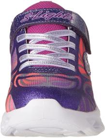 img 3 attached to Skechers Cветящиеся кроссовки для девочек в цвете бирюзы: модная обувь для активных девочек