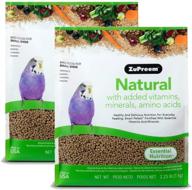 usa-made zupreem natural bird food, 2.25 lb (pack of 2) - essential nutrition for parakeets, budgies, parrotlets logo