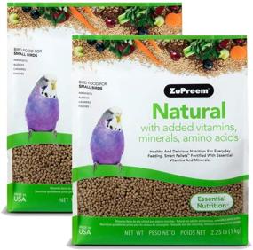 img 3 attached to USA-Made ZuPreem Natural Bird Food, 2.25 lb (Pack of 2) - Essential Nutrition for Parakeets, Budgies, Parrotlets