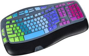 img 4 attached to 🌈 Силиконовый чехол для клавиатуры Logitech K350 MK550 MK570 Wireless Wave Keyboard - Радуга.