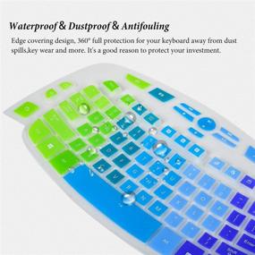 img 1 attached to 🌈 Силиконовый чехол для клавиатуры Logitech K350 MK550 MK570 Wireless Wave Keyboard - Радуга.