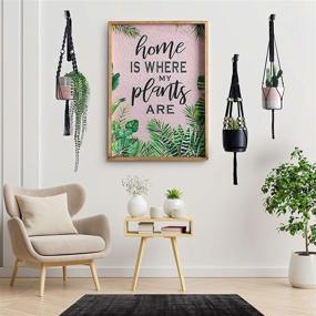 img 2 attached to 🌿 Macrame Kit-Black Edition: Create 3 Stylish Plant Hangers with Beginner-Friendly Instructions - Includes 109 Yards 3mm Cotton Macrame Cord, Wooden Beads & Custom Booklet