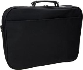 img 3 attached to Ultra-Lightweight Manhattan 17 Inch Laptop Briefcase Shoulder Bag with Padded Compartments 💼 – Ideal for Carrying Laptop, Notebook, Macbook, Tablet – Sleek Black Design, Model 421560