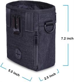 img 1 attached to 🐶 PetBonus Denim Dog Treat Pouch with Poop Bag Dispenser - Training Bag for Dogs, Conveniently Holds Toys, Kibble, Snacks - 3 Wearable Options for Easy Use