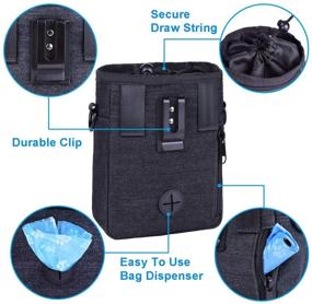 img 2 attached to 🐶 PetBonus Denim Dog Treat Pouch with Poop Bag Dispenser - Training Bag for Dogs, Conveniently Holds Toys, Kibble, Snacks - 3 Wearable Options for Easy Use