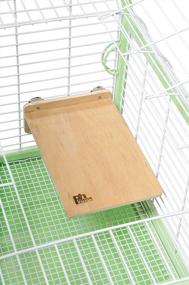 img 1 attached to 🐾 Enhance your small animal's cage with the Prevue Pet Products 3201 Large Wood Platform!