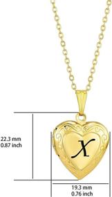 img 1 attached to 📸 TGLS Stainless Steel Personalized Girls' Necklace Pictures for Necklaces & Pendants