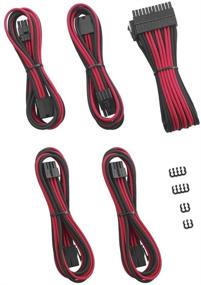 img 1 attached to Набор продления с оплеткой CableMod 8+8 Series Pro ModFlex (чёрный + красный)